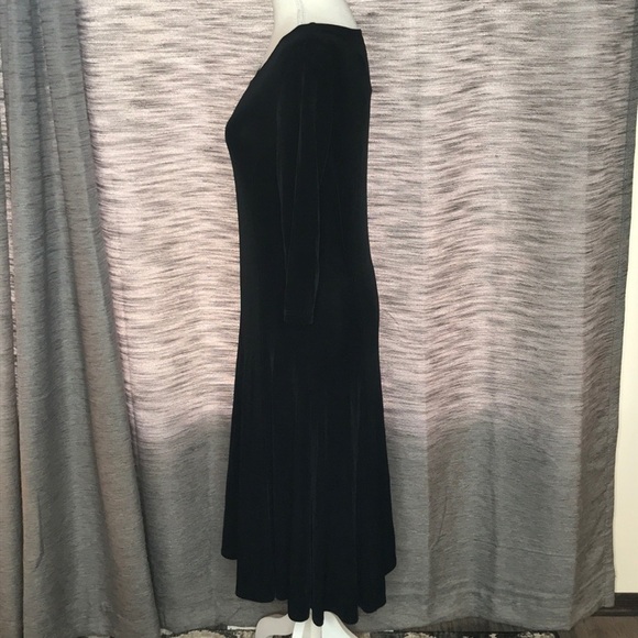 KIARA SMALL BLACK LONG SHEER DRESS - Picture 5 of 7